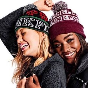 NWOT Victoria’s Secret PINK Beanie W/ Pom Pom